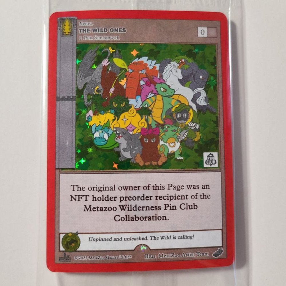 MetaZoo Wilderness Pin Club - The Wild Ones - Promo Card